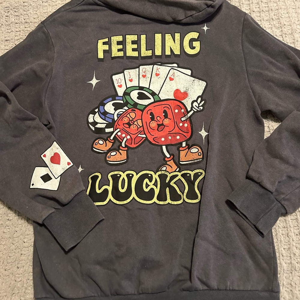 Grey graphic hoodie